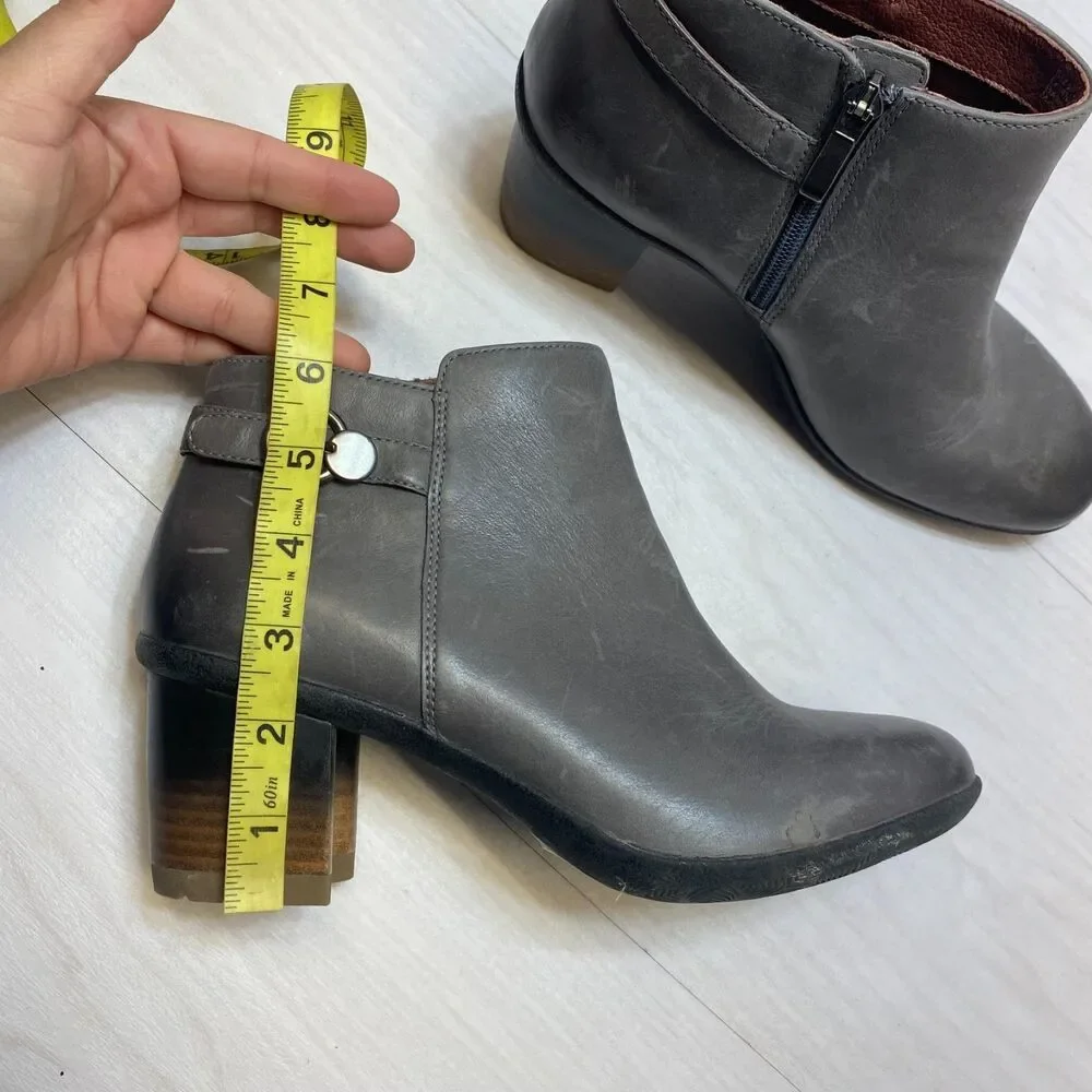 Dansko Perry Ankle‎ Boots Women's Size 9.5 Burnished Gray Waterproof Side Zip
